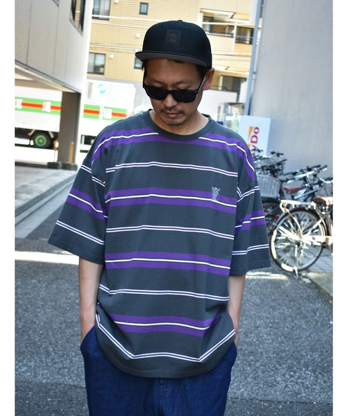 DOUBLE STEAL(ダブルスティール)の「DS Border Tシャツ(Tシャツ/カットソー・メンズ・ホワイト/チャコールグレー/ブラック/マスタード・MEDIUM/X-LARGE/LARGE)」の16枚目の写真