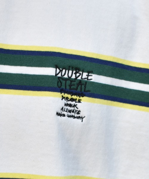 DOUBLE STEAL(ダブルスティール)の「DS Border Tシャツ(Tシャツ/カットソー・メンズ・ホワイト/チャコールグレー/ブラック/マスタード・MEDIUM/X-LARGE/LARGE)」の8枚目の写真