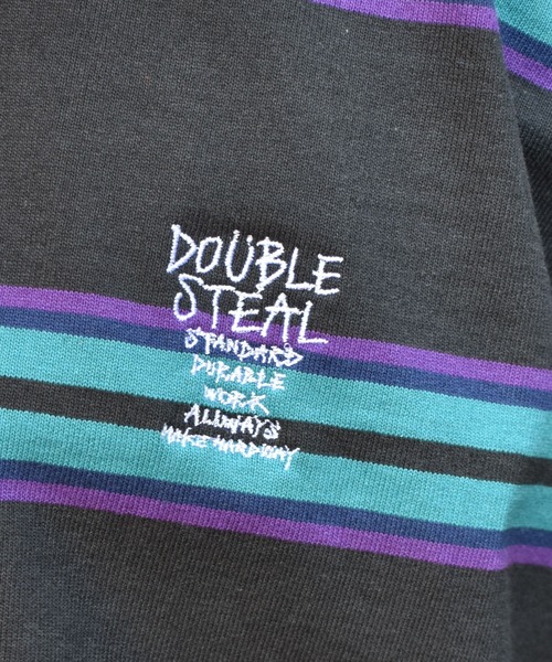 DOUBLE STEAL(ダブルスティール)の「DS Border Tシャツ(Tシャツ/カットソー・メンズ・ホワイト/チャコールグレー/ブラック/マスタード・MEDIUM/X-LARGE/LARGE)」の11枚目の写真