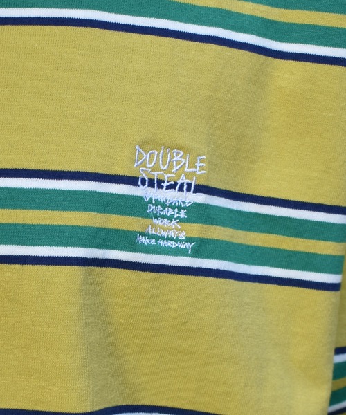 DOUBLE STEAL(ダブルスティール)の「DS Border Tシャツ(Tシャツ/カットソー・メンズ・ホワイト/チャコールグレー/ブラック/マスタード・MEDIUM/X-LARGE/LARGE)」の9枚目の写真