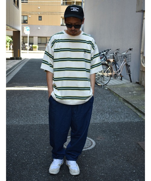 DOUBLE STEAL(ダブルスティール)の「DS Border Tシャツ(Tシャツ/カットソー・メンズ・ホワイト/チャコールグレー/ブラック/マスタード・MEDIUM/X-LARGE/LARGE)」の20枚目の写真