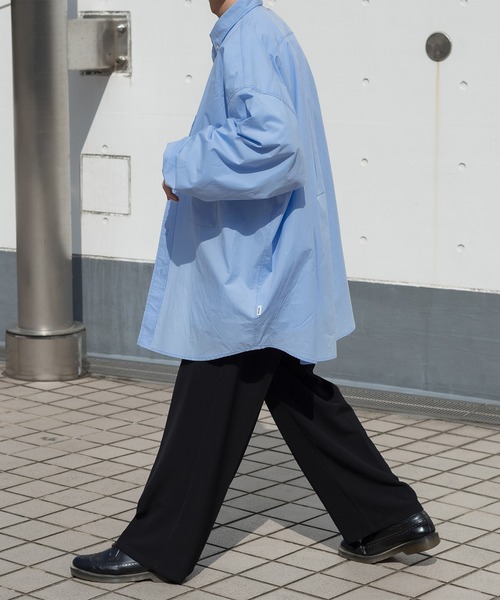 Perushu（ペルーシュ）の「オーバーサイズワンポイントシャツ（シャツ/ブラウス・メンズ・ライトブルー/ピンク/イエロー/ホワイト・LARGE/MEDIUM）」の22枚目の写真