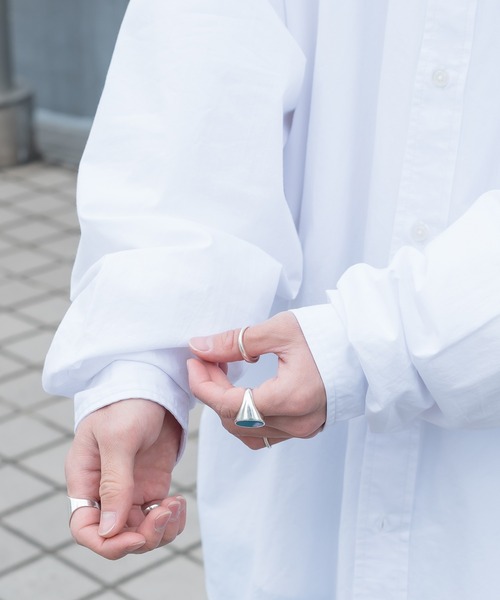 Perushu（ペルーシュ）の「オーバーサイズワンポイントシャツ（シャツ/ブラウス・メンズ・ライトブルー/ピンク/イエロー/ホワイト・LARGE/MEDIUM）」の18枚目の写真