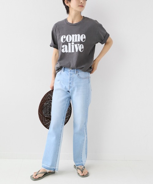 MIXTA（ミクスタ）の「別注【MIXTA/ミクスタ】*RELUME S/S TEE：Tシャツ（Tシャツ/カットソー・レディース・ホワイト/ブラック/ホワイト系その他/ブラック系その他・MEDIUM）」の6枚目の写真