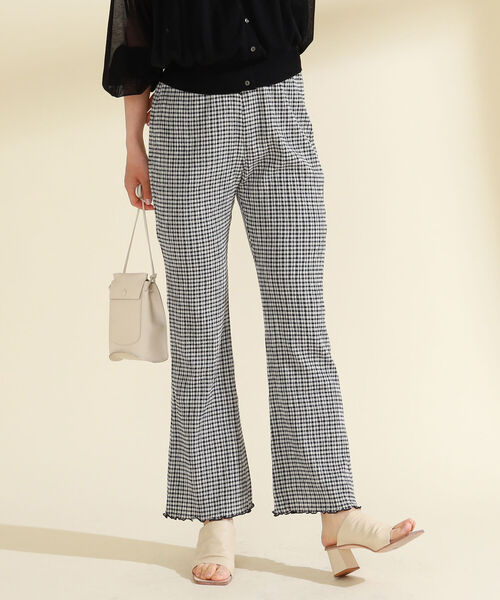 Ray BEAMS（レイビームス）の「Ray BEAMS / シャーリング ギンガム パンツ（その他パンツ・レディース・ブラック/オレンジ/グリーン系その他3・1/0）」の11枚目の写真