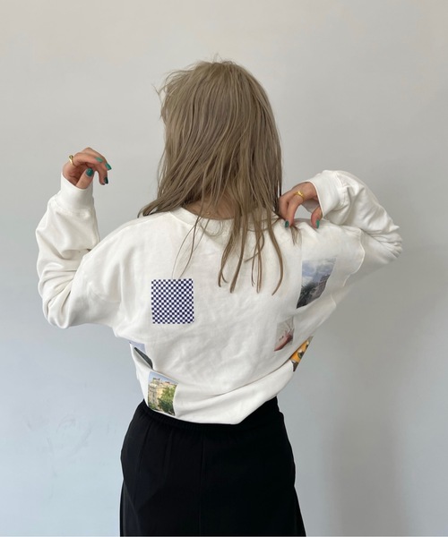 SANSeLF(サンセルフ)の「フォトプリントスウェット【SANSeLF】sanw22s049(スウェット・レディース・ホワイト・FREE)」の8枚目の写真