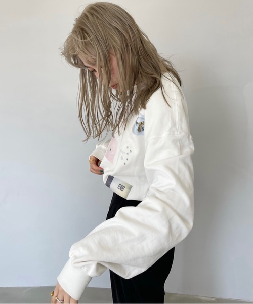 SANSeLF(サンセルフ)の「フォトプリントスウェット【SANSeLF】sanw22s049(スウェット・レディース・ホワイト・FREE)」の9枚目の写真