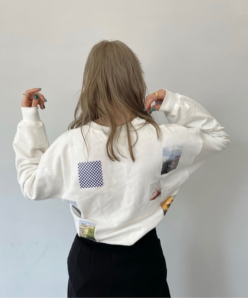 SANSeLF(サンセルフ)の「フォトプリントスウェット【SANSeLF】sanw22s049(スウェット・レディース・ホワイト・FREE)」の10枚目の写真
