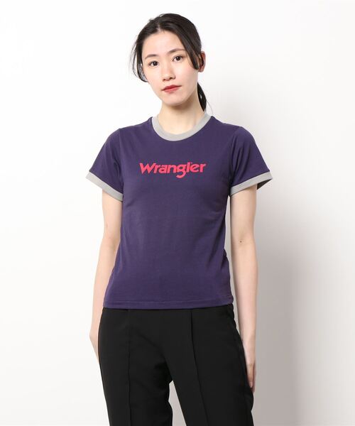 Wrangler（ラングラー）の「ラングラーロゴリンガーT（Tシャツ/カットソー・レディース・アイボリー/グレー/パープル・X-SMALL）」の9枚目の写真