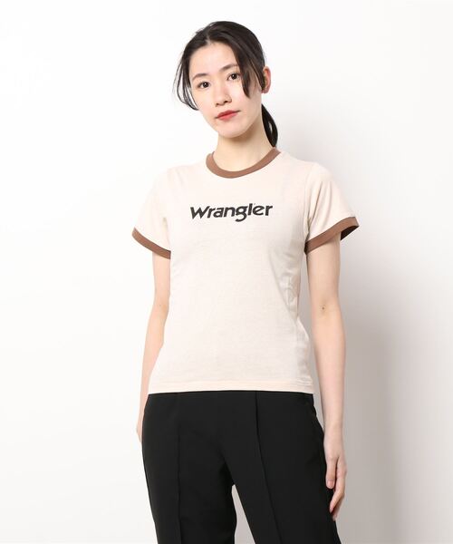 Wrangler（ラングラー）の「ラングラーロゴリンガーT（Tシャツ/カットソー・レディース・アイボリー/グレー/パープル・X-SMALL）」の8枚目の写真