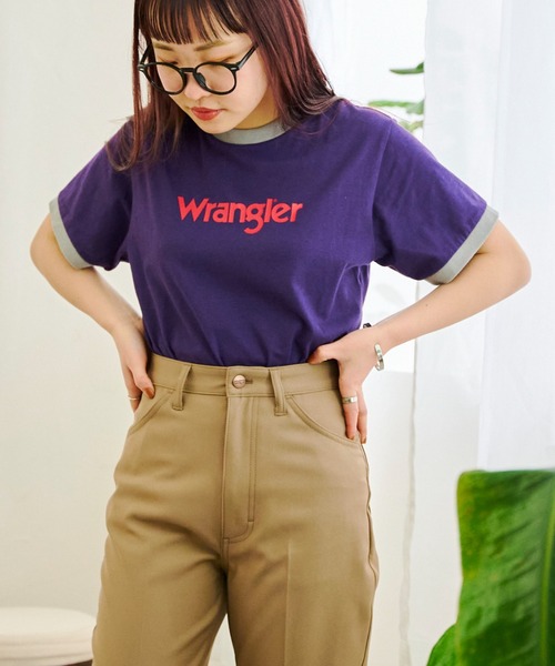 Wrangler（ラングラー）の「ラングラーロゴリンガーT（Tシャツ/カットソー・レディース・アイボリー/グレー/パープル・X-SMALL）」の14枚目の写真