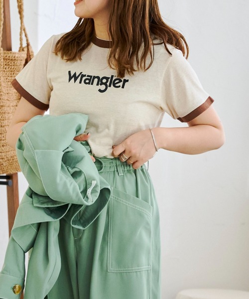 Wrangler（ラングラー）の「ラングラーロゴリンガーT（Tシャツ/カットソー・レディース・アイボリー/グレー/パープル・X-SMALL）」の21枚目の写真
