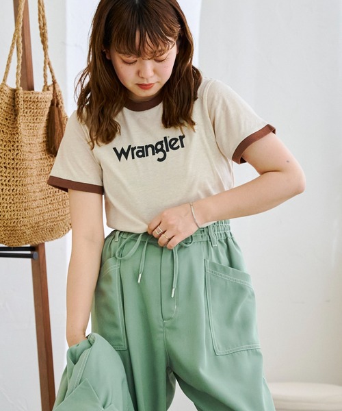 Wrangler（ラングラー）の「ラングラーロゴリンガーT（Tシャツ/カットソー・レディース・アイボリー/グレー/パープル・X-SMALL）」の19枚目の写真