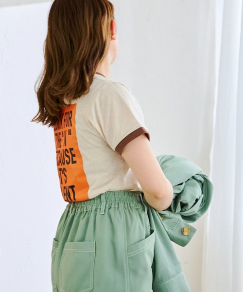 Wrangler（ラングラー）の「ラングラーロゴリンガーT（Tシャツ/カットソー・レディース・アイボリー/グレー/パープル・X-SMALL）」の17枚目の写真