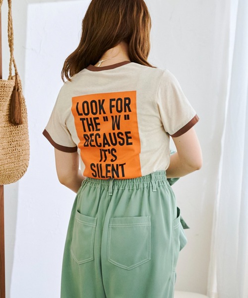 Wrangler（ラングラー）の「ラングラーロゴリンガーT（Tシャツ/カットソー・レディース・アイボリー/グレー/パープル・X-SMALL）」の16枚目の写真