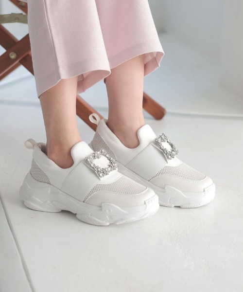 DONOBAN(ドノバン)の「ビジュウスニーカー(スニーカー・レディース・ブラック/ホワイト・M/L/S/LL)」の6枚目の写真