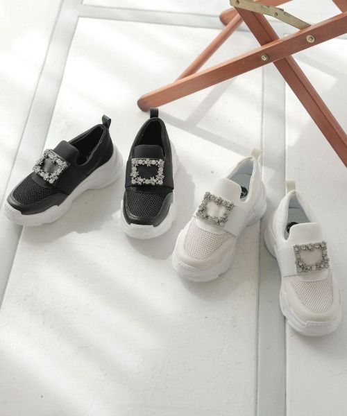 DONOBAN(ドノバン)の「ビジュウスニーカー(スニーカー・レディース・ブラック/ホワイト・M/L/S/LL)」の5枚目の写真