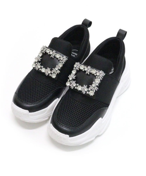 DONOBAN(ドノバン)の「ビジュウスニーカー(スニーカー・レディース・ブラック/ホワイト・M/L/S/LL)」の11枚目の写真