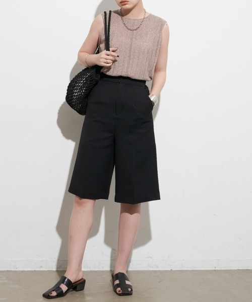 Aunt Marie's（アントマリーズ）の「透かし編みノースリーブニット / タンクトップ / ドライタッチ（タンクトップ・レディース・ブラック/ブラウン/アイボリー・FREE）」の20枚目の写真