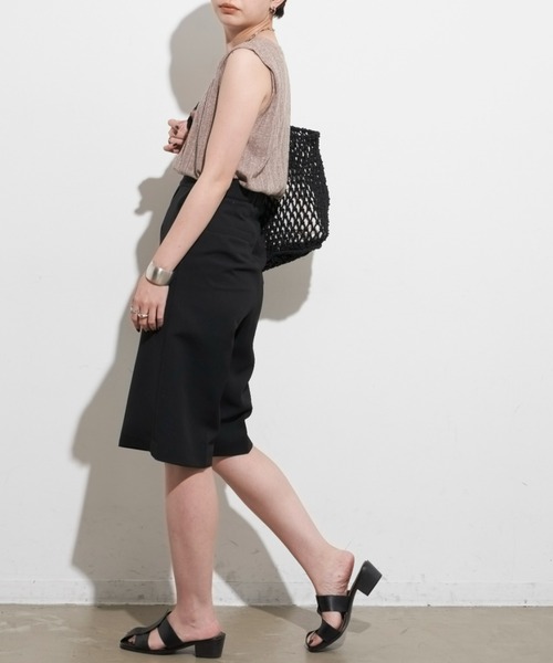 Aunt Marie's（アントマリーズ）の「透かし編みノースリーブニット / タンクトップ / ドライタッチ（タンクトップ・レディース・ブラック/ブラウン/アイボリー・FREE）」の22枚目の写真