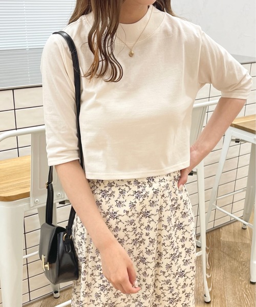 apres jour(アプレジュール)の「モックネックショートTシャツ【ZOZOTOWN限定アイテム】(Tシャツ/カットソー・レディース・オフホワイト/アイボリー/ブラック/イエロー・X-LARGE/フリー)」の21枚目の写真
