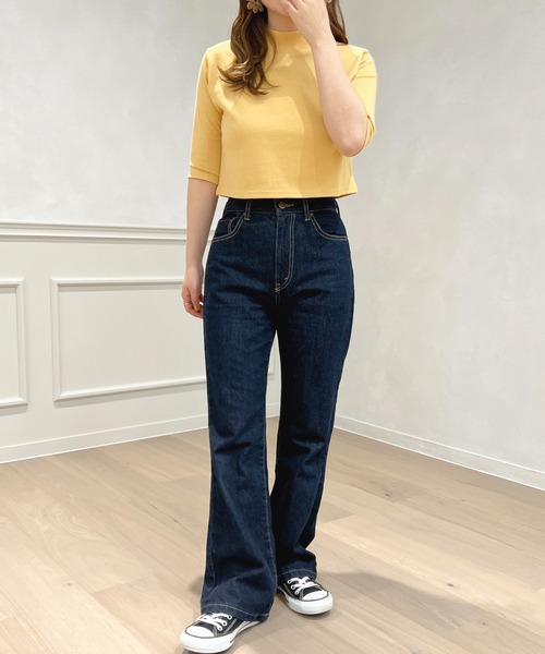 apres jour(アプレジュール)の「モックネックショートTシャツ【ZOZOTOWN限定アイテム】(Tシャツ/カットソー・レディース・オフホワイト/アイボリー/ブラック/イエロー・X-LARGE/フリー)」の19枚目の写真