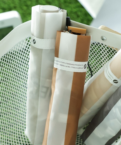 しる LAKOLE 折りたたみ傘 「軽量」ストライプ折り畳み傘 / 258378
