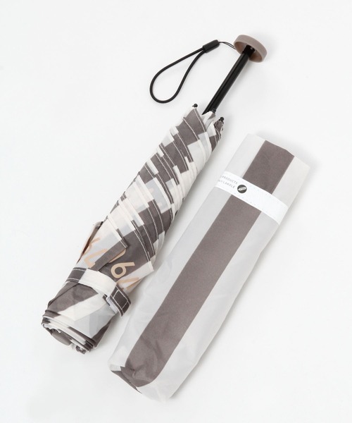 LAKOLE(ラコレ)の「【軽量】ストライプ折り畳み傘 / 258378(折りたたみ傘・レディース・イエロー/グレー/ネイビー/マスタード/チャコール/ベージュ/ライトグレー・FREE)」の13枚目の写真