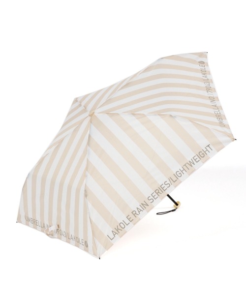 LAKOLE(ラコレ)の「【軽量】ストライプ折り畳み傘 / 258378(折りたたみ傘・レディース・イエロー/グレー/ネイビー/マスタード/チャコール/ベージュ/ライトグレー・FREE)」の11枚目の写真