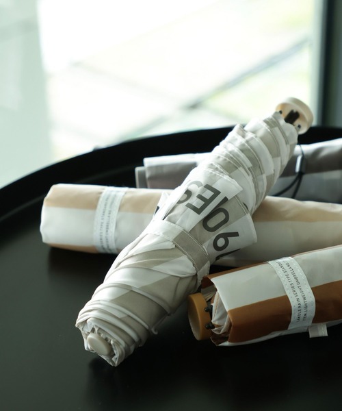 LAKOLE(ラコレ)の「【軽量】ストライプ折り畳み傘 / 258378(折りたたみ傘・レディース・イエロー/グレー/ネイビー/マスタード/チャコール/ベージュ/ライトグレー・FREE)」の8枚目の写真