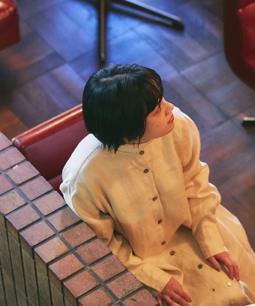 and R（アンドアール）の「リネンフレアワンピース（ワンピース・レディース・ベージュ/ネイビー/レッド・FREE）」の7枚目の写真