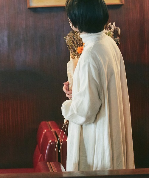 and R（アンドアール）の「リネンフレアワンピース（ワンピース・レディース・ベージュ/ネイビー/レッド・FREE）」の8枚目の写真