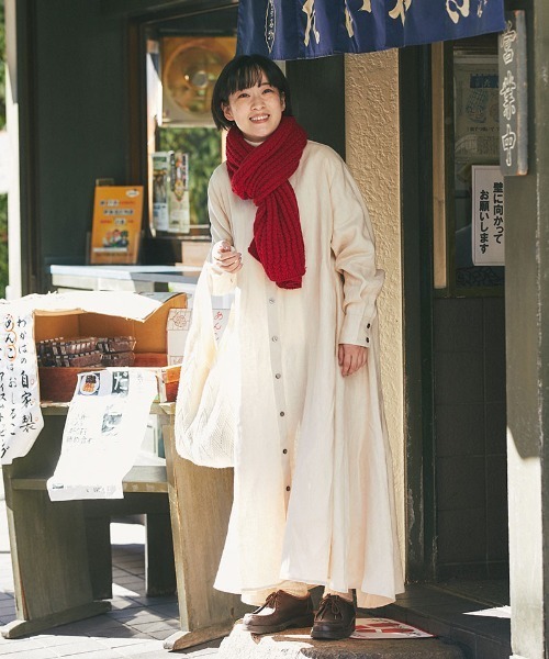 and R（アンドアール）の「リネンフレアワンピース（ワンピース・レディース・ベージュ/ネイビー/レッド・FREE）」の10枚目の写真