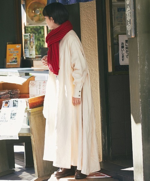 and R（アンドアール）の「リネンフレアワンピース（ワンピース・レディース・ベージュ/ネイビー/レッド・FREE）」の11枚目の写真