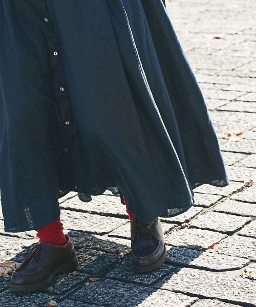 and R（アンドアール）の「リネンフレアワンピース（ワンピース・レディース・ベージュ/ネイビー/レッド・FREE）」の16枚目の写真