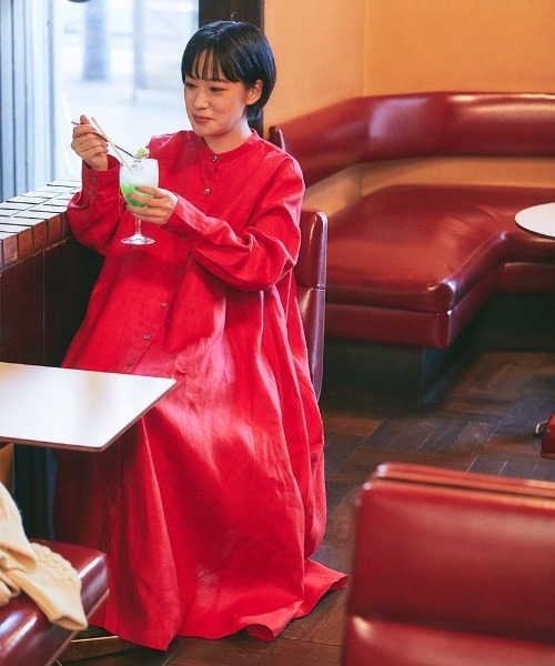 and R（アンドアール）の「リネンフレアワンピース（ワンピース・レディース・ベージュ/ネイビー/レッド・FREE）」の22枚目の写真