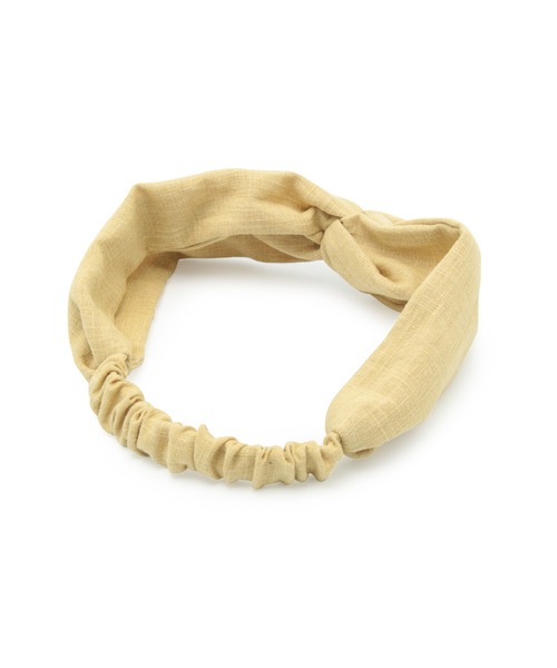 ROPE' PICNIC（ロペピクニック）の「リネンミックスヘアターバン（ヘアバンド・レディース・ブラック/ベージュ系その他/イエロー系その他・FREE）」の4枚目の写真