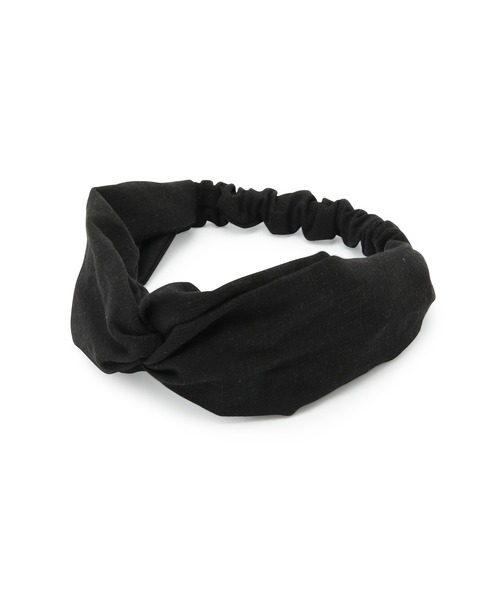 ROPE' PICNIC（ロペピクニック）の「リネンミックスヘアターバン（ヘアバンド・レディース・ブラック/ベージュ系その他/イエロー系その他・FREE）」の12枚目の写真