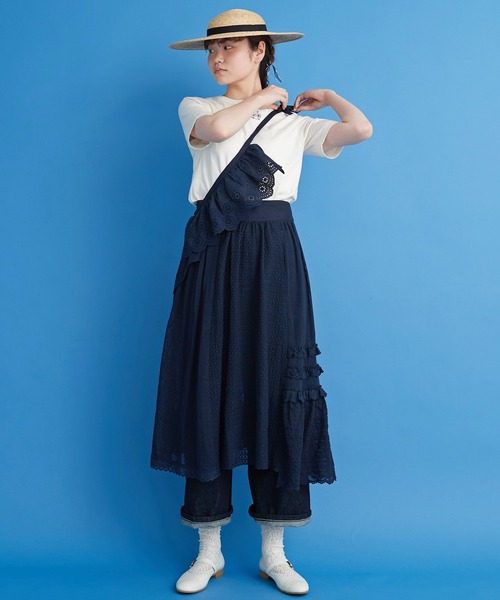 Malle chambre de charme レースonレースラップ風スカート Malle（マル）の「○malle レースonレース ラップ風スカート