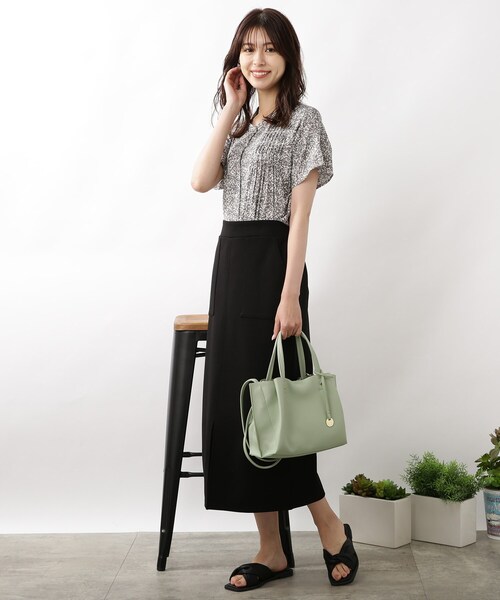 DRESKIP(ドレスキップ)の「◆ダンボ-ルニットナロ-スカート(スカート・レディース・ライトグレー/ピンク系/ブラック・03/02/04)」の9枚目の写真