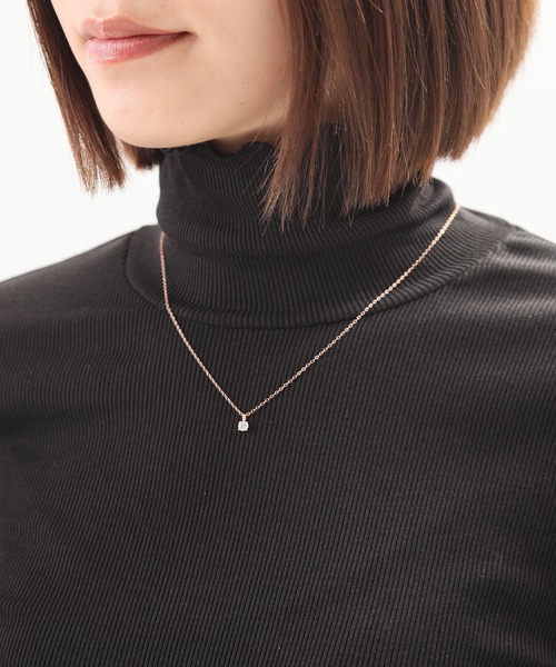 ALWAYS GOOD TIME（オルウェイズグッドタイム）の「シルバー925　シンプルストーンネックレス　モアサナイト（ネックレス・レディース・ピンク系その他/シルバー系その他/ゴールド系その他/シルバー/ゴールド/シルバー系その他2/ピンク/ゴールド系その他2/ピンク系その他2・FREE）」の3枚目の写真