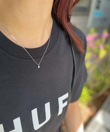 ALWAYS GOOD TIME | シルバー925　シンプルストーンネックレス　モアサナイト(ネックレス)