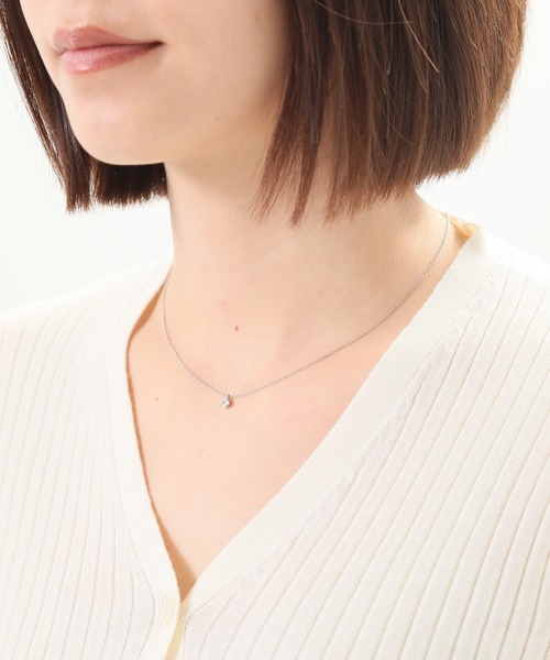 ALWAYS GOOD TIME（オルウェイズグッドタイム）の「シルバー925　シンプルストーンネックレス　モアサナイト（ネックレス・レディース・ピンク系その他/シルバー系その他/ゴールド系その他/シルバー/ゴールド/シルバー系その他2/ピンク/ゴールド系その他2/ピンク系その他2・FREE）」の5枚目の写真