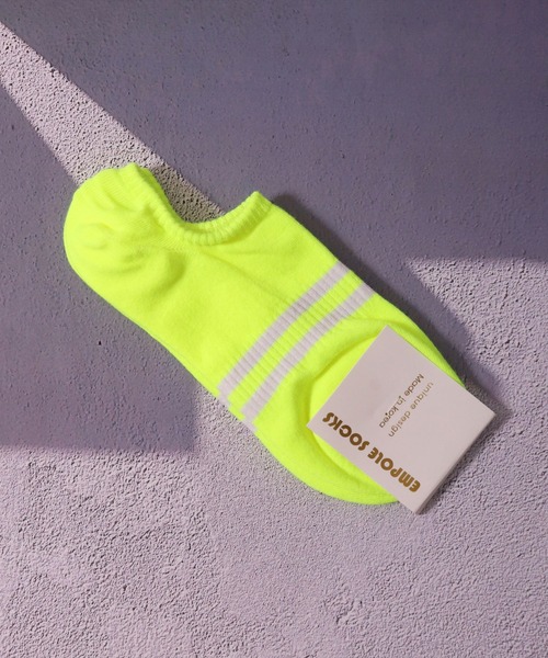 PEACEMINUSONE SOCKS ソックス ネオン イエロー グリーン PEACEMINUSONE - PEACEMINUSONE SOCKS ソックス ネオン イエロー