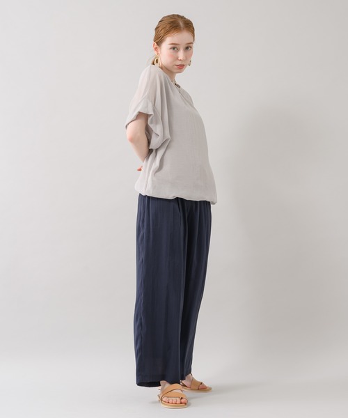 CLOCHE(クロシェ)の「cloche 裾バルーンプルオーバー(Tシャツ/カットソー・レディース・ベージュ/グリーン・FREE)」の18枚目の写真