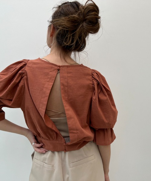 y/m（イム）の「ショートブラウス（シャツ/ブラウス・レディース・オフホワイト/ダークオレンジ・FREE）」の22枚目の写真