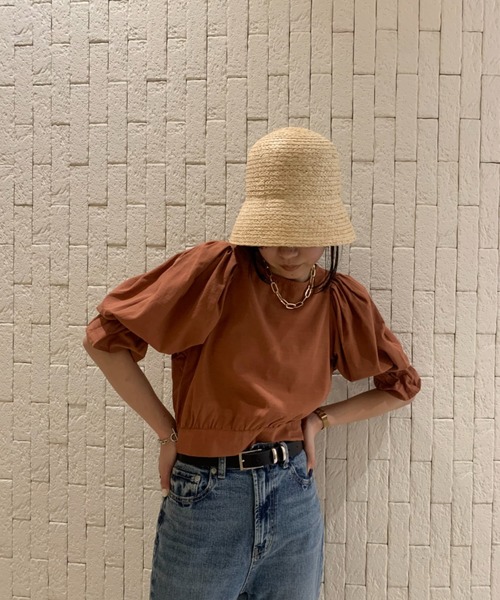 y/m（イム）の「ショートブラウス（シャツ/ブラウス・レディース・オフホワイト/ダークオレンジ・FREE）」の16枚目の写真