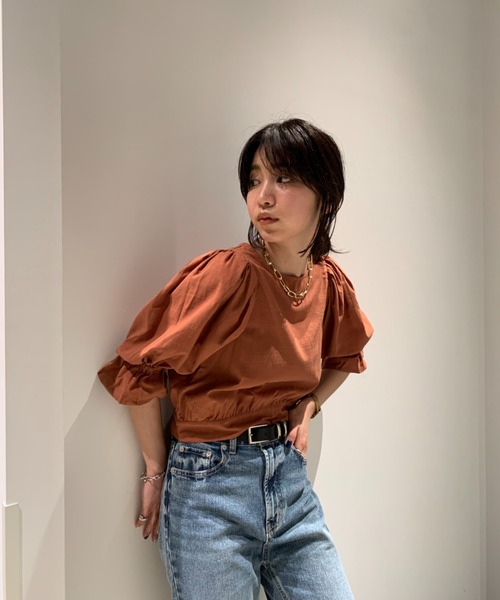 y/m（イム）の「ショートブラウス（シャツ/ブラウス・レディース・オフホワイト/ダークオレンジ・FREE）」の14枚目の写真