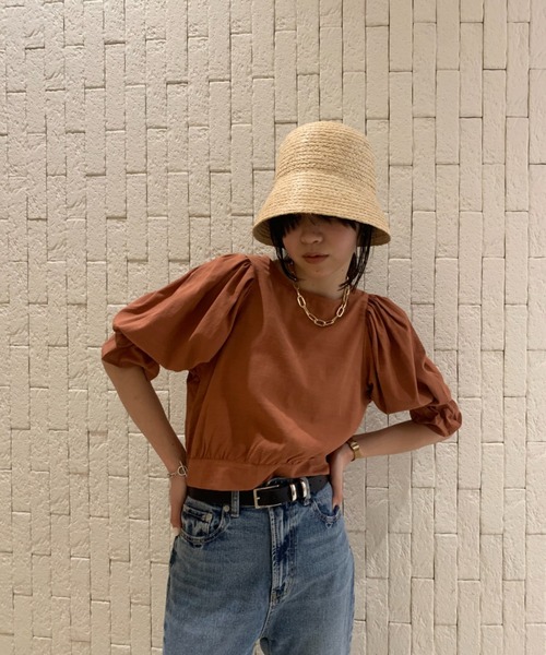 y/m（イム）の「ショートブラウス（シャツ/ブラウス・レディース・オフホワイト/ダークオレンジ・FREE）」の18枚目の写真