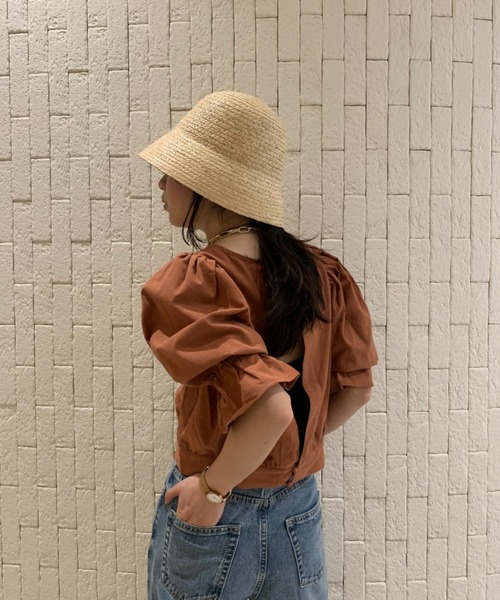 y/m（イム）の「ショートブラウス（シャツ/ブラウス・レディース・オフホワイト/ダークオレンジ・FREE）」の11枚目の写真